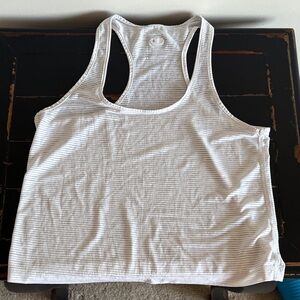 Champion Size XS Women’s White Striped Racerback Lightweight Tank Top